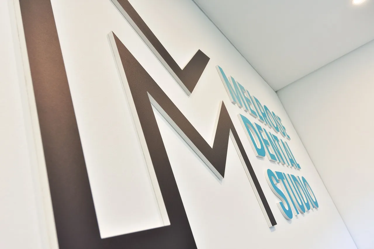 Melrose Dental Studio brand wall