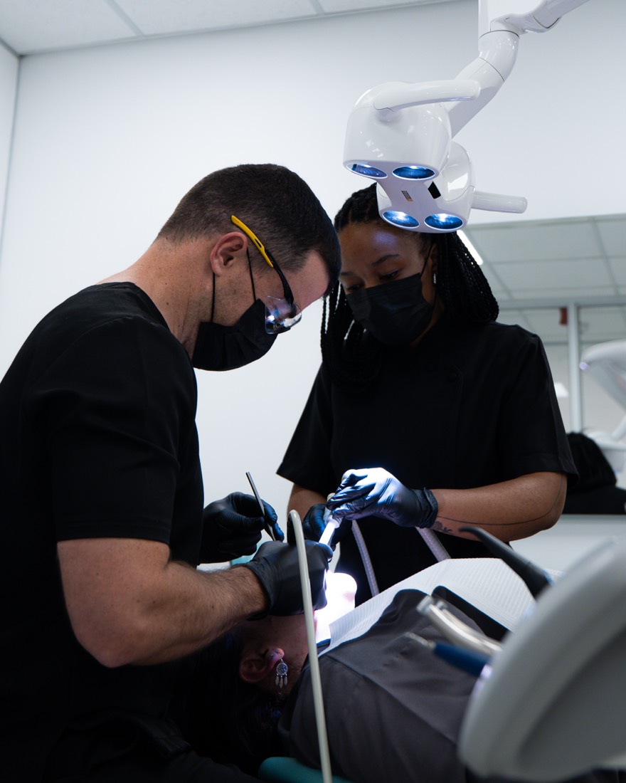 Urgent dental treatment underway at Melrose Dental Studio