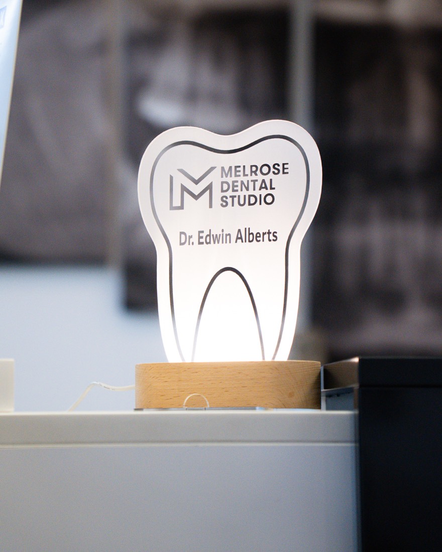Dr Edwin Alberts recognition award at Melrose Dental Studio