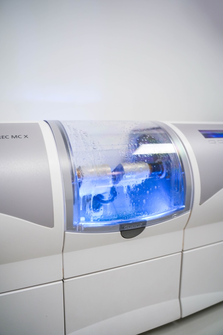 CEREC milling unit in the in-house laboratory